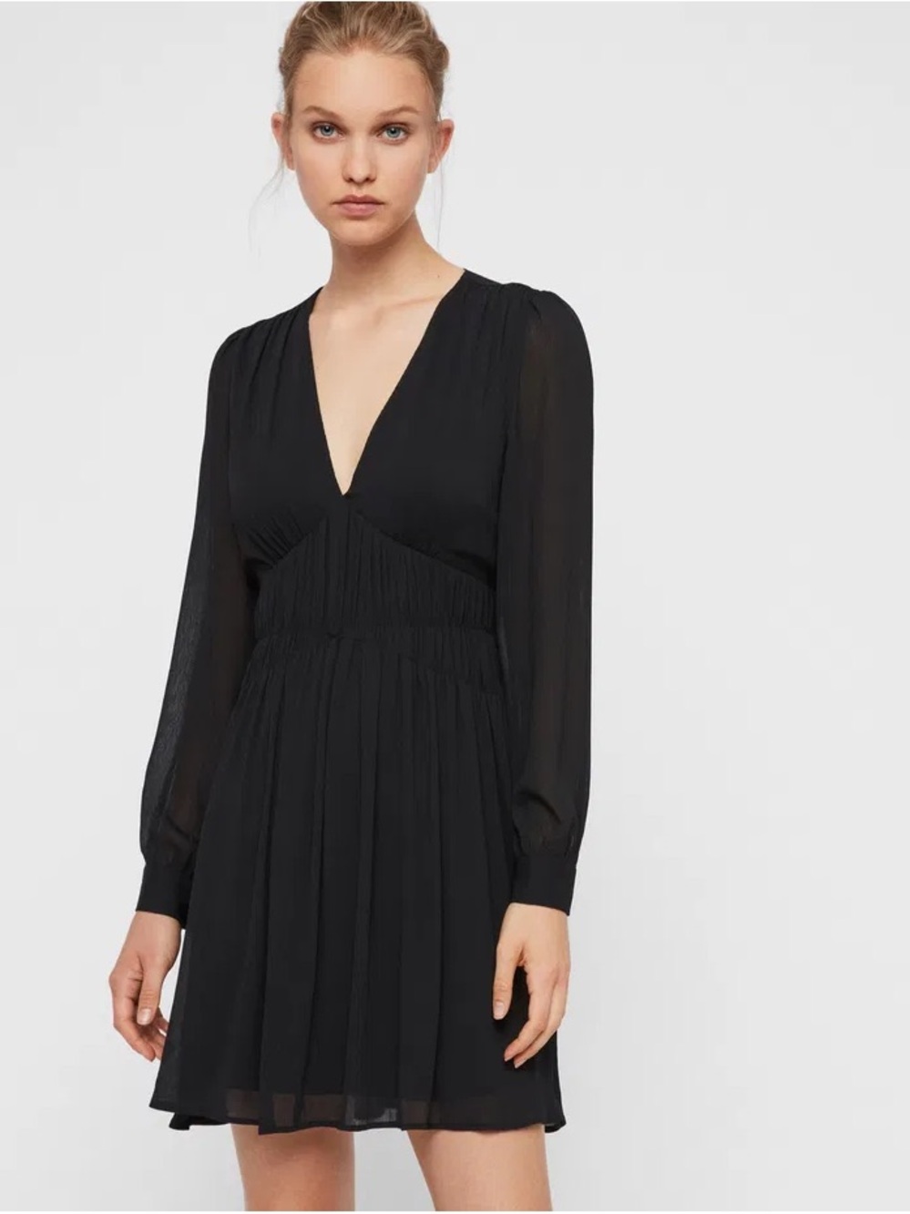 AllSaints Black Kiana Dress